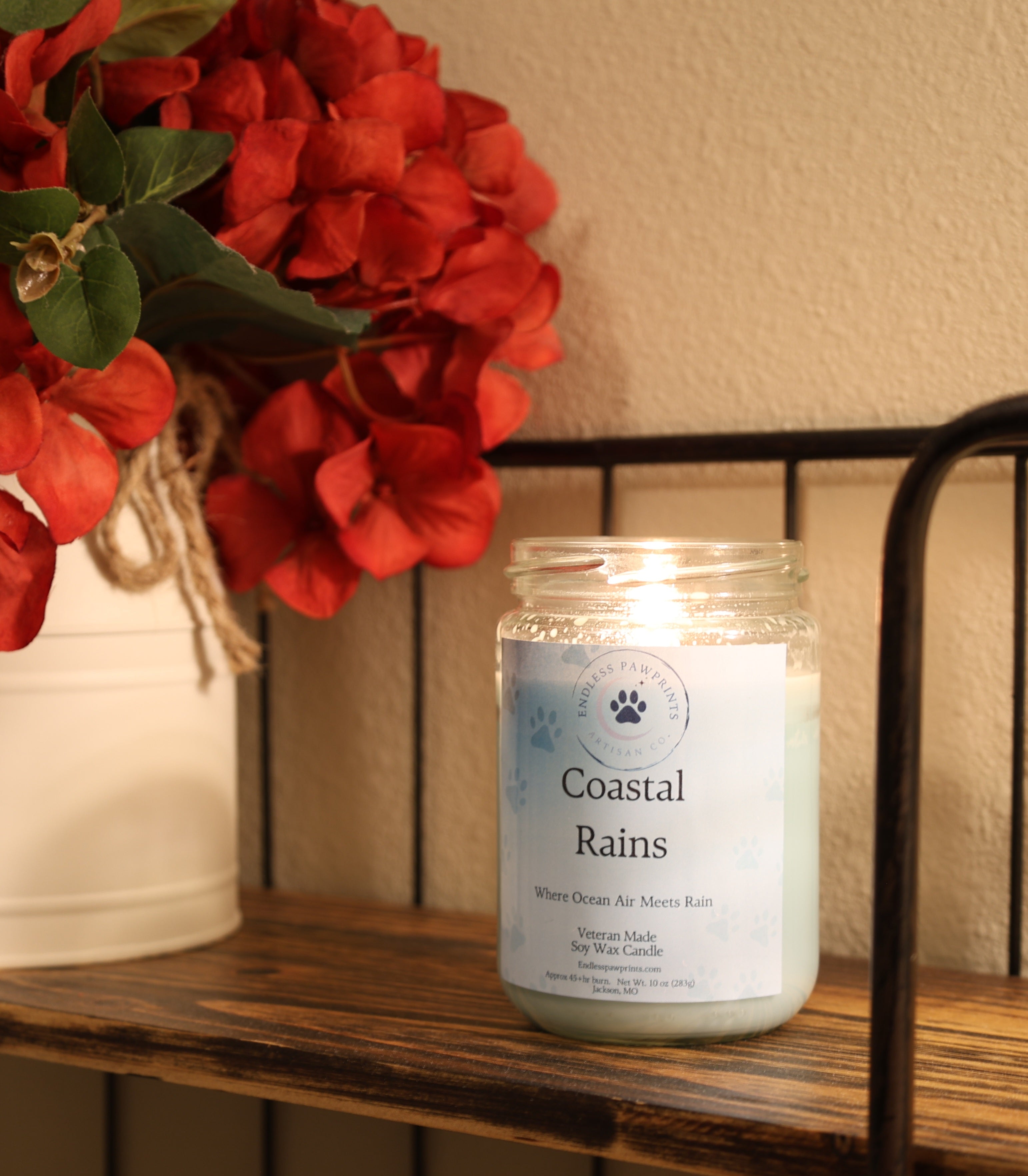 10oz Soy Candle, Clean Burning Handmade Candle for Housewarming gift